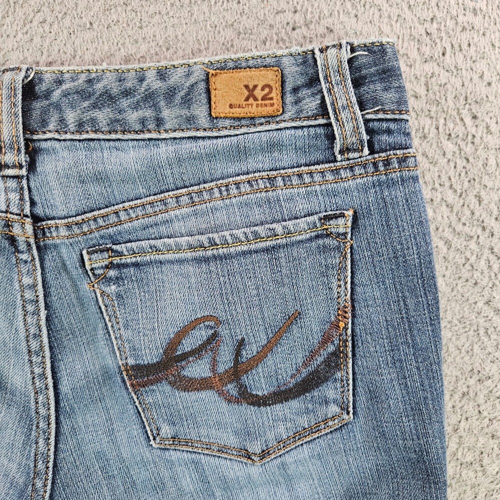 Express X2 Slim W10 Low Rise Bootcut Jeans Womens Size 4 Medium Wash Denim